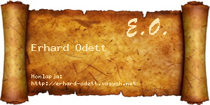 Erhard Odett névjegykártya